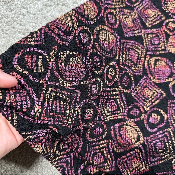 Mirasol Women’s Stretchy Knit Top Cardigan Long Sleeve V-Neck Multicolor Boho M - Picture 6 of 9